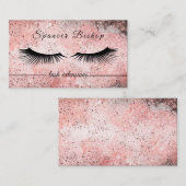 Carte De Visite Extensions Gold Eyelash Rose (Devant / Derrière)