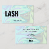 Carte De Visite Extensions holographiques élégantes et modernes (Devant / Derrière)