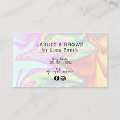 Carte De Visite Extensions holographiques élégantes et modernes (Dos)