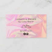 Carte De Visite Extensions holographiques élégantes et modernes (Dos)