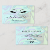 Carte De Visite Extensions holographiques modernes et élégantes (Devant / Derrière)