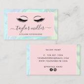 Carte De Visite Extensions holographiques modernes et élégantes (Devant / Derrière)