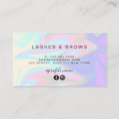 Carte De Visite Extensions holographiques modernes et élégantes (Dos)