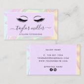 Carte De Visite Extensions holographiques modernes et élégantes (Devant / Derrière)