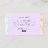 Carte De Visite Extensions holographiques modernes et élégantes (Dos)