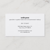 Carte De Visite Extensions Lash Or Gras (Dos)