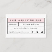 Carte De Visite Extensions modernes d'Eyelash (Dos)
