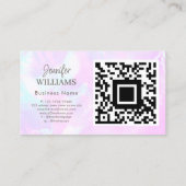 Carte De Visite Extensions modernes tendance Eyelash QR Code Luxe (Dos)
