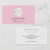 Carte De Visite Extensions oculaires roses mignons et faux cils (Devant / Derrière)