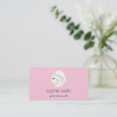 Carte De Visite Extensions oculaires roses mignons et faux cils (Debout devant)