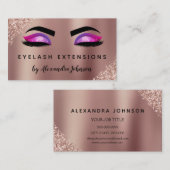 Carte De Visite Extensions rose Gold Silver Parties scintillant Ey (Devant / Derrière)