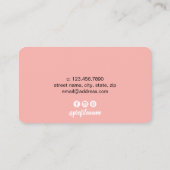 Carte De Visite Extensions rose or or marbre blanc moderne (Dos)