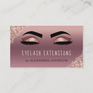 Carte De Visite Extensions rose Parties scintillant or étincelante