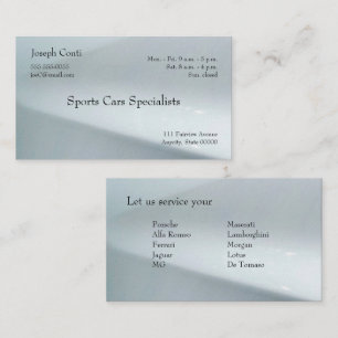 Carte De Visite Extérieur de voiture gris clair