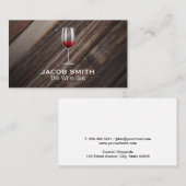 Carte De Visite Extérieur | Verre de vin rouge (Devant / Derrière)