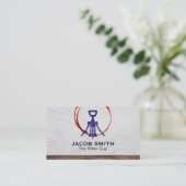 Carte De Visite Extérieur | Vin | Découpe en bois | Domaine (Debout devant)