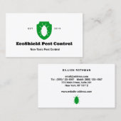 Carte De Visite Exterminateur antiparasitaire non toxique (Devant / Derrière)