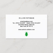 Carte De Visite Exterminateur antiparasitaire non toxique (Dos)