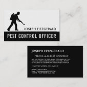 Carte De Visite Exterminateur, Contrôle des parasites noirs et bla (Devant / Derrière)
