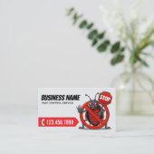 Carte De Visite Exterminateur de bedbug professionnel de lutte ant (Debout devant)