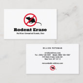 Carte De Visite Exterminateur de rat de contrôle de rongeur (Devant / Derrière)