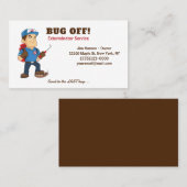 Carte De Visite Exterminateur Service de lutte contre les bogues e (Devant / Derrière)