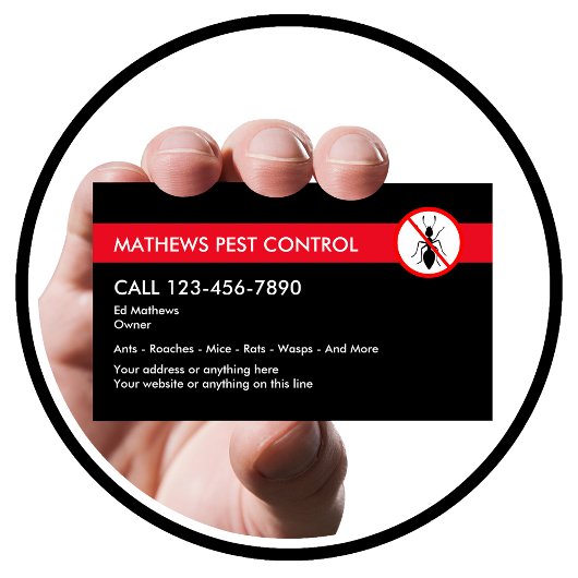 Carte De Visite Extermination de la lutte antiparasitaire