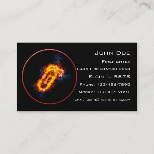 Carte De Visite Extincteur ardent (Devant)