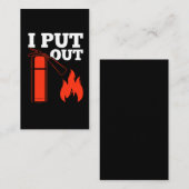 Carte De Visite Extincteur incendie Fireman Funny Citation de pomp (Devant / Derrière)