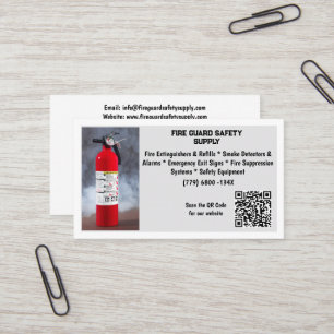 Carte De Visite Extincteur rouge Sécurité incendie