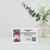 Carte De Visite Extincteur rouge Sécurité incendie (Debout devant)