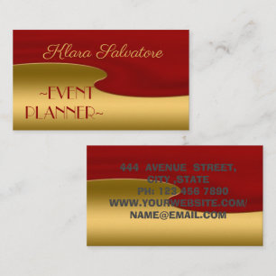 Carte De Visite Extraordinaire Cool Great Gold Red