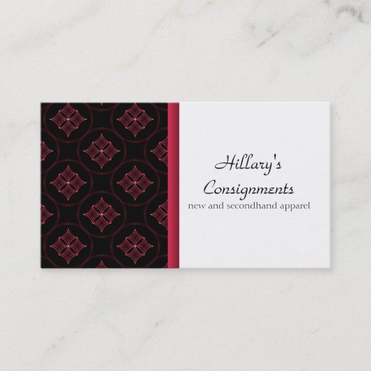 Carte de visite Extravagance moderne, Magenta (Devant)