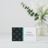 Carte de visite Extravagance moderne, Turquoise (Debout devant)