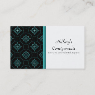 Carte de visite Extravagance moderne, Turquoise
