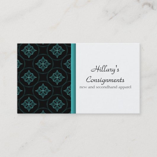 Carte de visite Extravagance moderne, Turquoise (Devant)