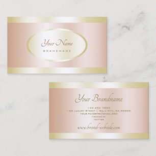 Carte De Visite Extravagant Gold et Rose Gold Effet Professional