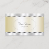 Carte De Visite Extravagant Silver et Gold Effet Professionnel (Devant)