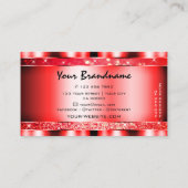 Carte De Visite Eye Catching Ruby Red Parties scintillant Étoiles (Dos)