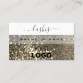 Carte De Visite Eye Catching White Gold Sparkling Parties scintill (Devant)