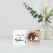 Carte De Visite Eye Lashes Extensions Makeup Artist Cosmetologist  (Debout devant)