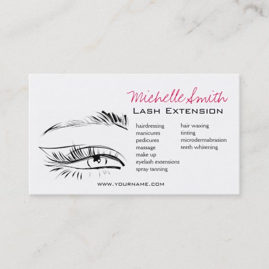 Carte De Visite Eye Sketch Mascara Lash Extension (Devant)