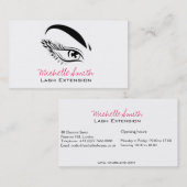 Carte De Visite Eye Sketch Mascara Lash Extension (Devant / Derrière)