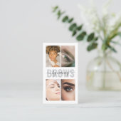 Carte De Visite Eyebrow Artist Calligraphie Script Photo Collage (Debout devant)