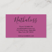 Carte De Visite Eyebrow Eyelash Design Purple Elegance (Dos)