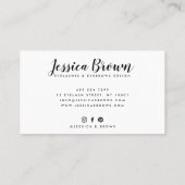 Carte De Visite Eyebrow lashes chic argent nom parties scintillant (Dos)