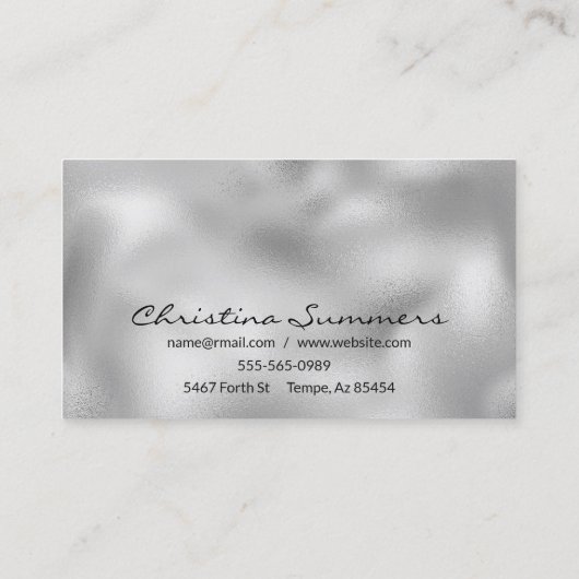 Carte De Visite Eyebrow manuscrit Rose Gold Threading Waxing (Dos)