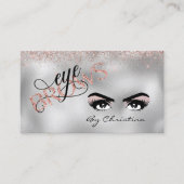 Carte De Visite Eyebrow manuscrit Rose Gold Threading Waxing (Devant)