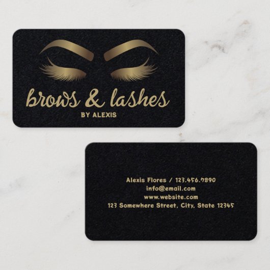 Carte De Visite Eyebrows et Eyelash Extension (Devant / Derrière)