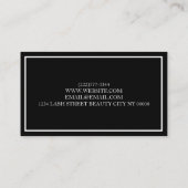 Carte De Visite Eyebrows & Eyelashes Studio Salon (Dos)